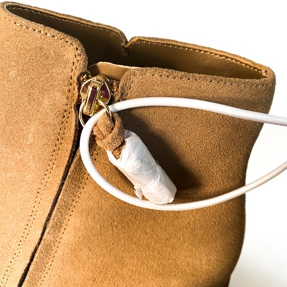 NEW Kate Spade Suede Leather Ankle Boots Booties Camel Carmel  Women's Size 10 - Picture 4 of 13